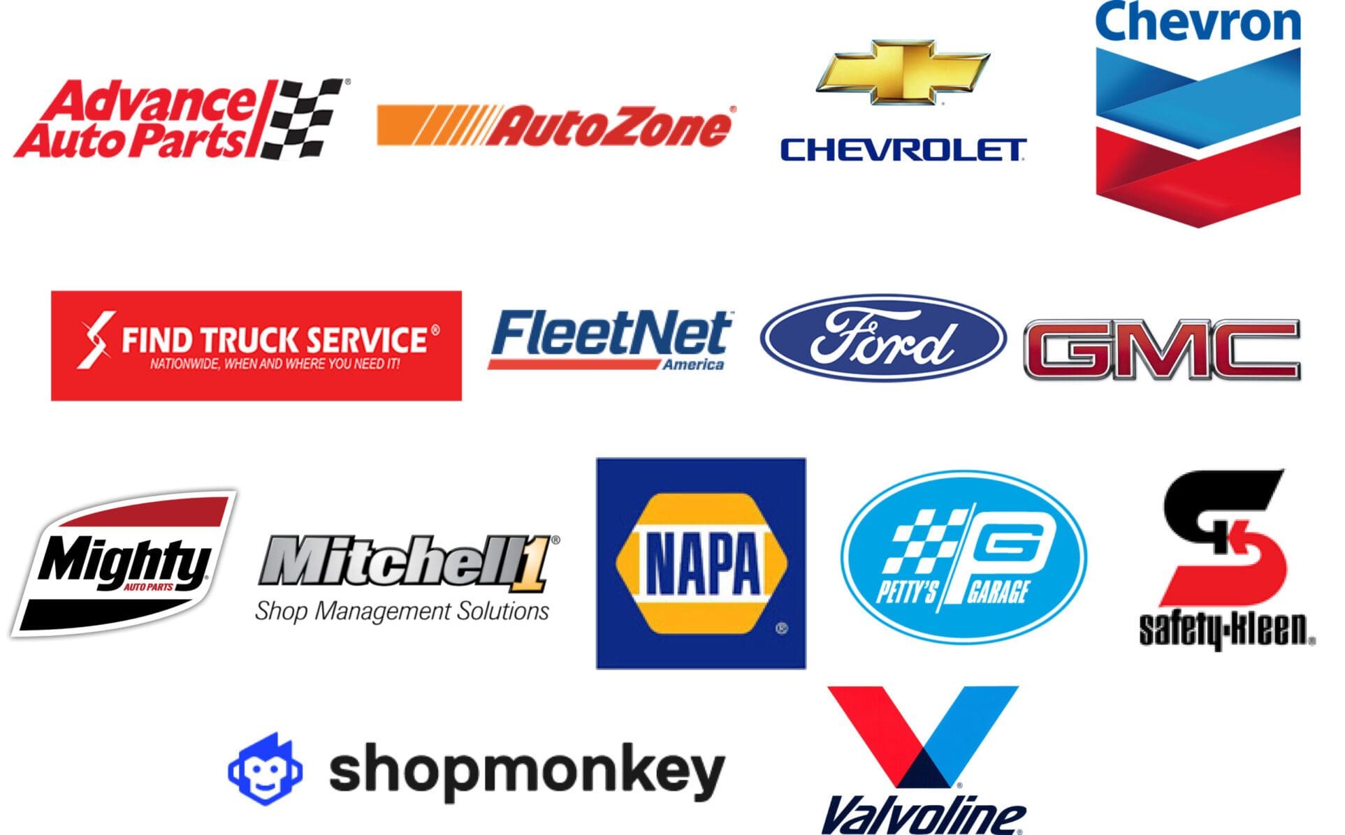 Logos of Fleet Services International business partners